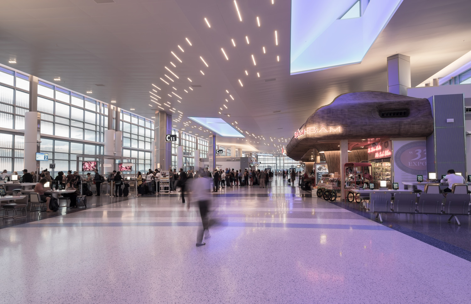 Architectural lighting at George Bush Intercontinental Airport